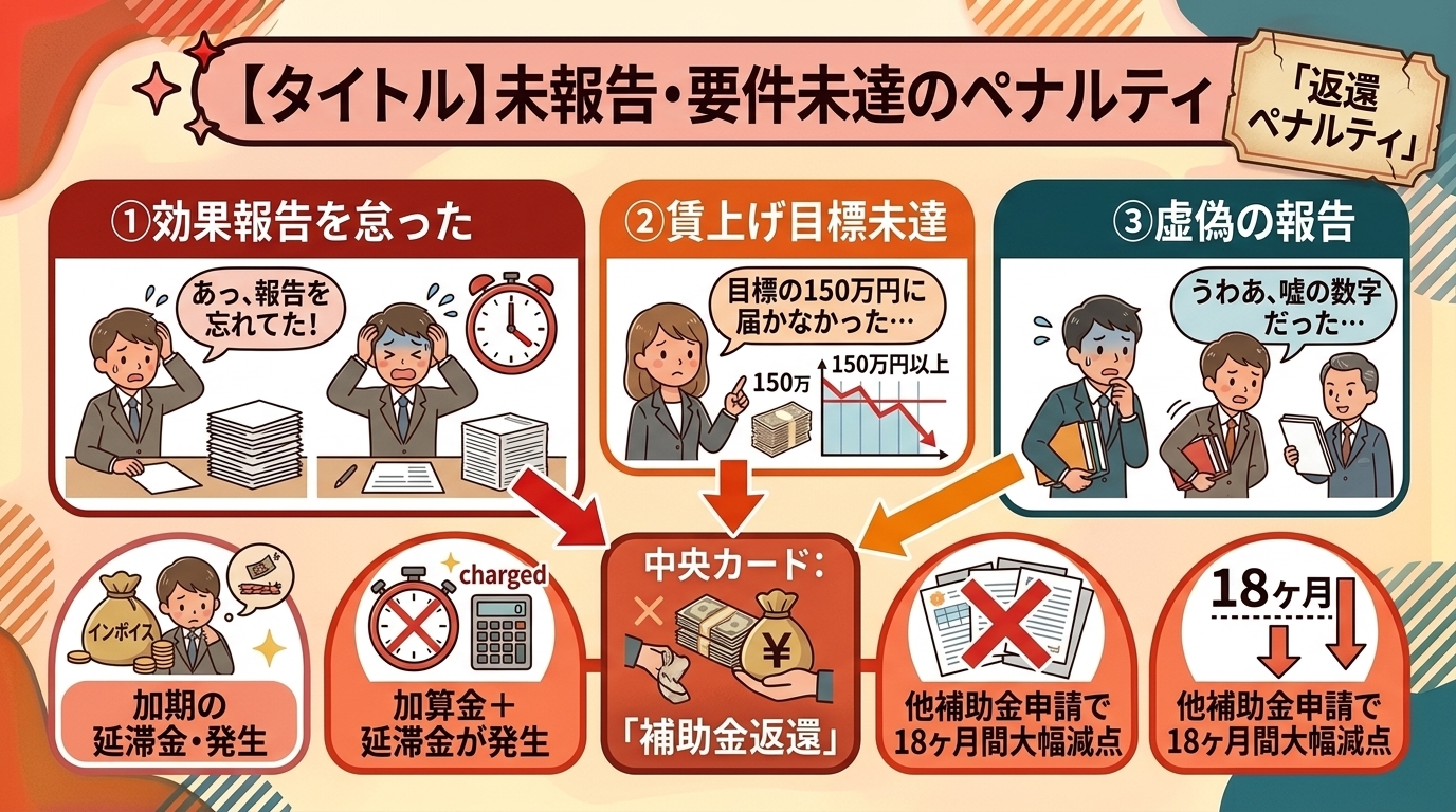 未報告・要件未達のペナルティ