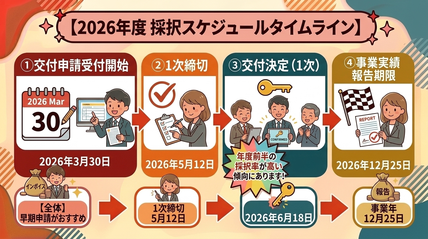 2026年度 採択スケジュールタイムライン